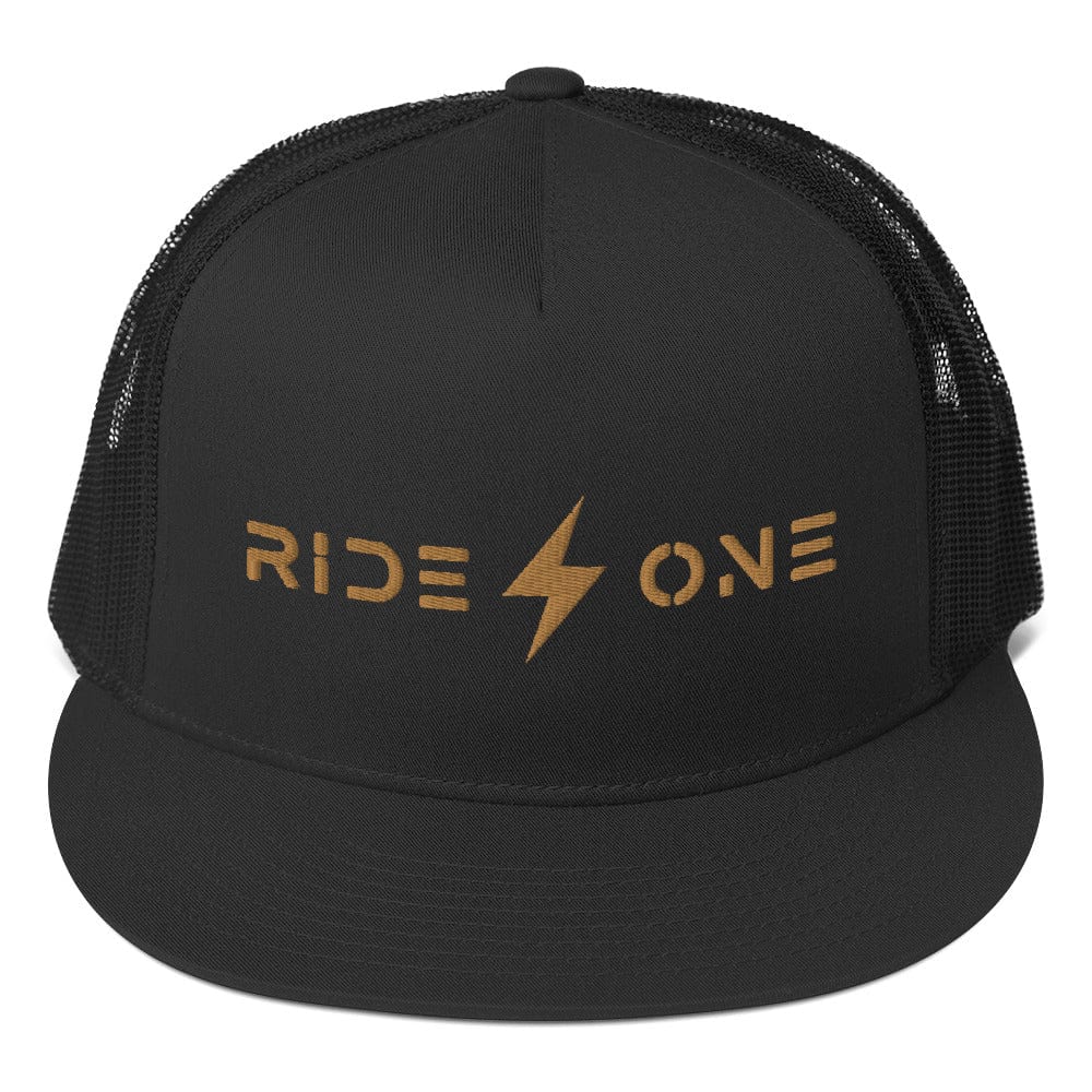 Ride One Black Trucker Cap