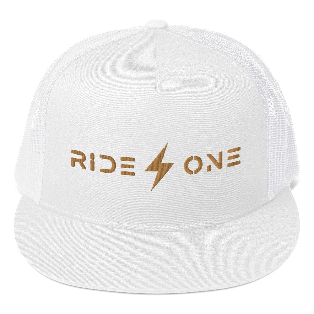 Ride One White Trucker Cap